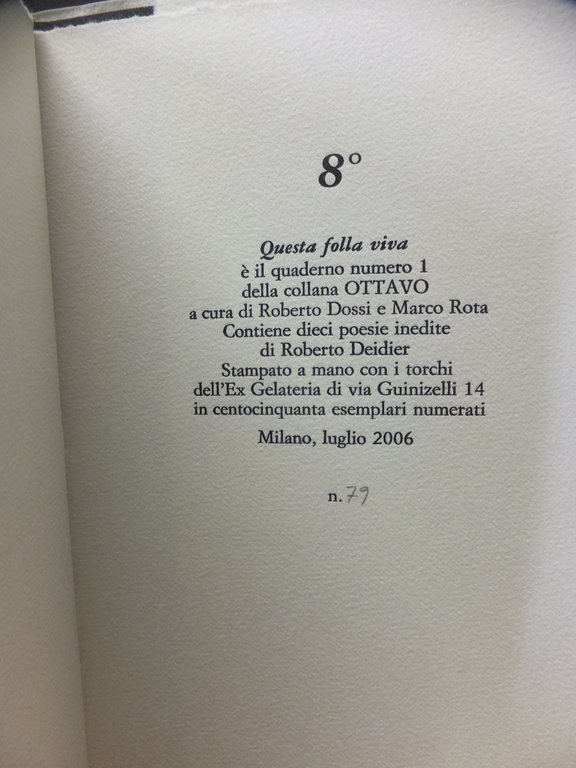 QUESTA FOLLA VIVA DIECI POESIE VISSUTE A PALERMO