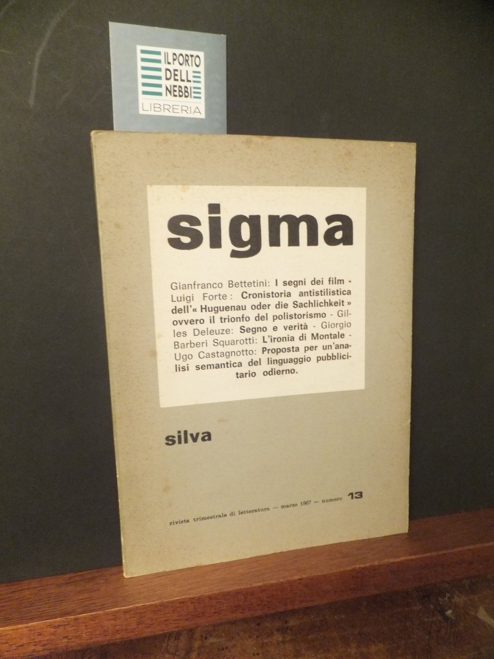 SIGMA RIVISTA DI LETTERATURA 13 - MARZO 1967