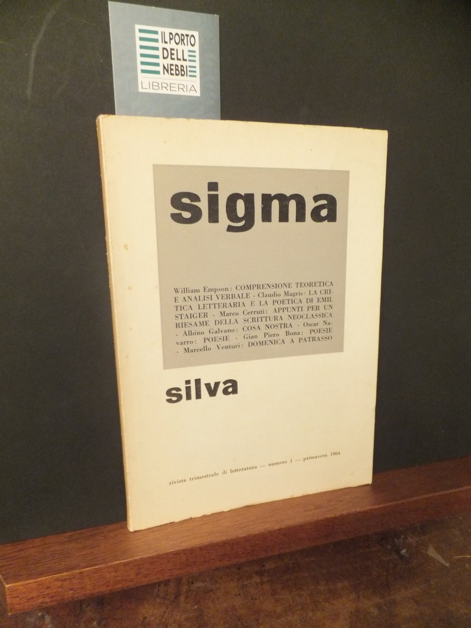 SIGMA RIVISTA DI LETTERATURA N. 1 PRIMAVERA 1964