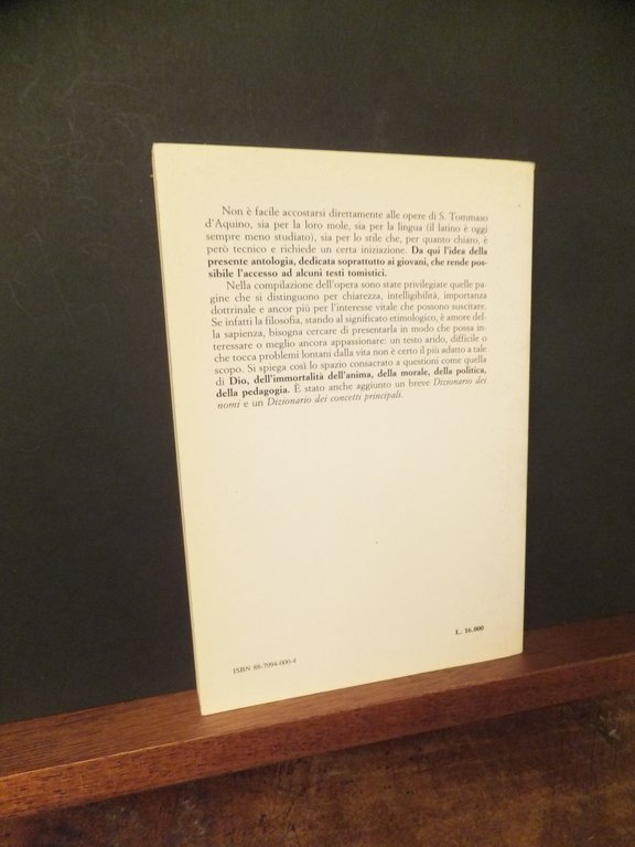 PAGINE DI FILOSOFIA S. TOMMASO D'AQUINO