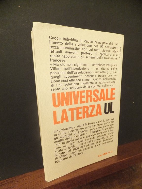 SAGGIO STORICO SULLA RIVOLUZIONE NAPOLETANA DEL 1899