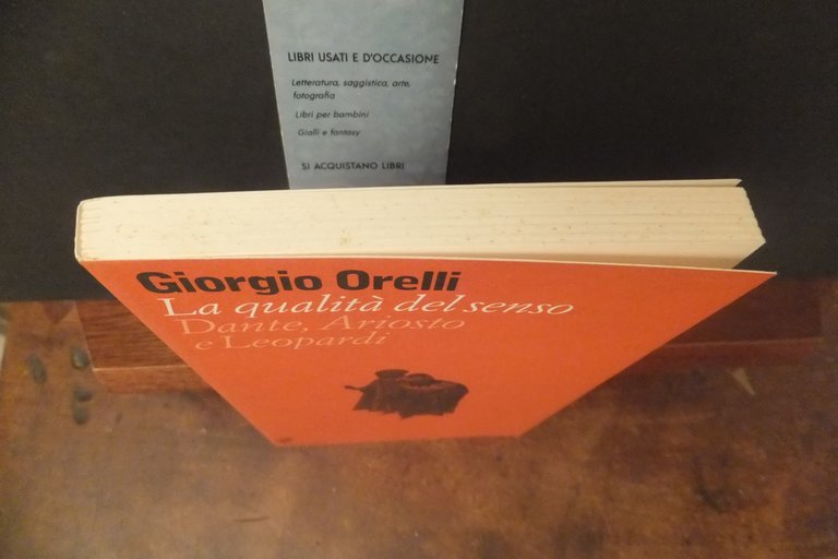 LA QUALITA DEL SENSO DANTE ARIOSTO LEOPARDI