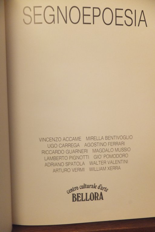 SEGNO E POESIA SEGNOEPOESIA