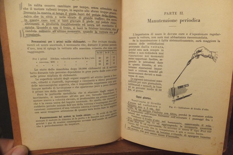 USO E MANUTENZIONE DELLA VETTURA FIAT 509 A - LIBRETTO