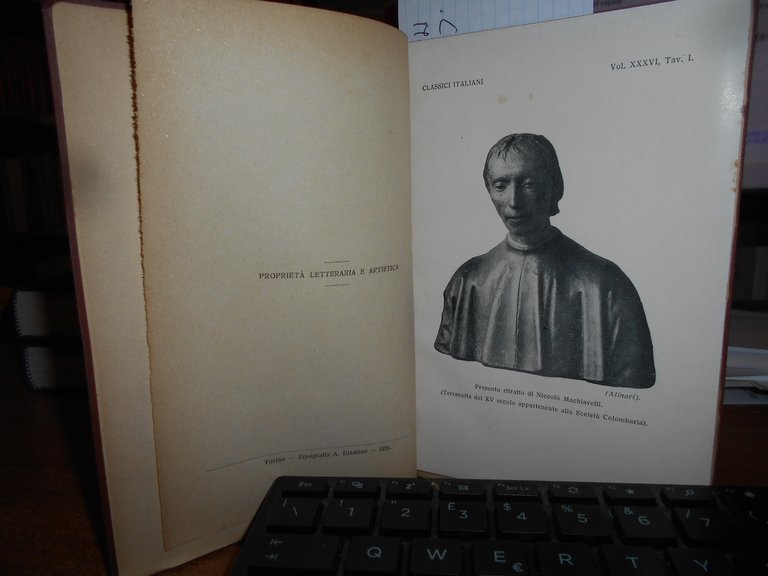 MACHIAVELLI Niccolò. OPERETTE SATIRICHE (Belfagor-L' Asino d' Oro-I Capitoli).