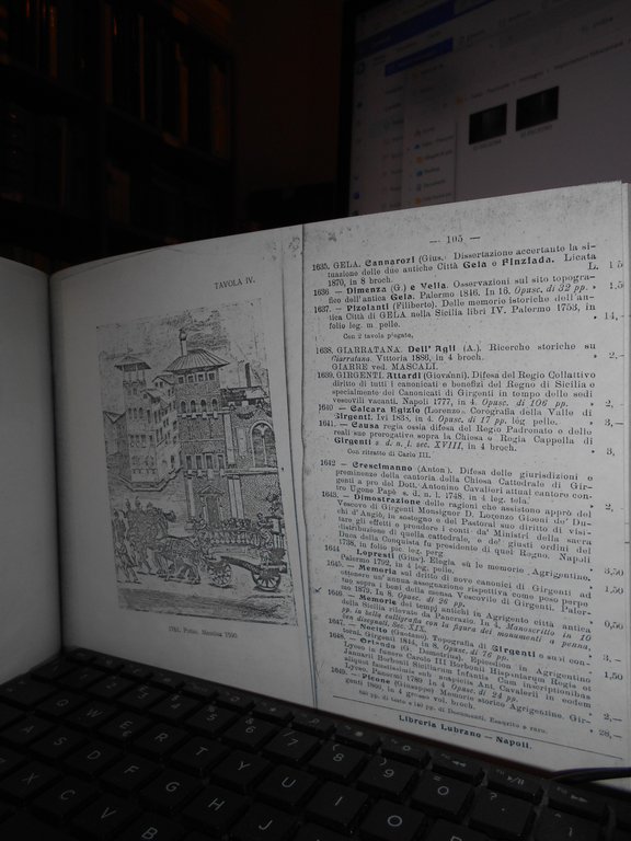 Libri ed opuscoli inerenti alla Sicilia storica e letteraria.Cat. n. …