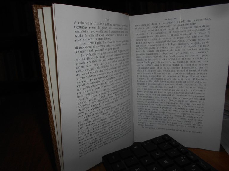 La Teoria del Commercio dei Grani in Italia. CUSUMANO 1877 …