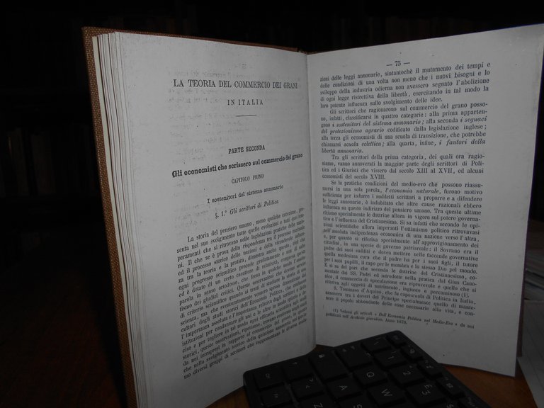 La Teoria del Commercio dei Grani in Italia. CUSUMANO 1877 …