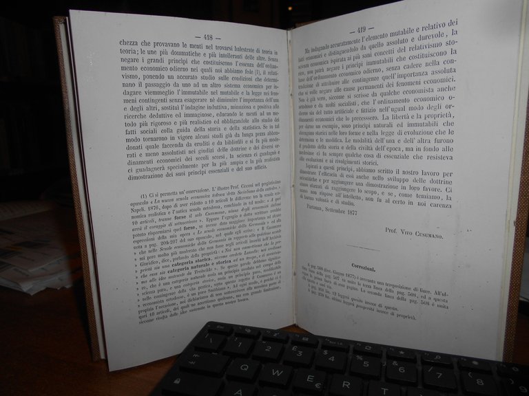 La Teoria del Commercio dei Grani in Italia. CUSUMANO 1877 …