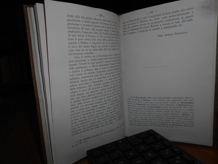 (Economia) La Teoria Economica della Popolazione in Italia. SINIGALIA 1881 …