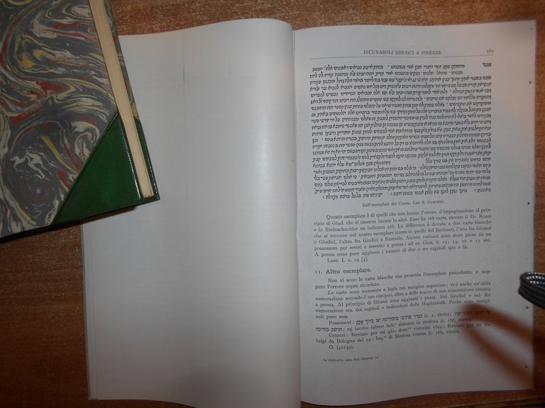 UMBERTO CASSUTO. Incunaboli Ebraici a FIRENZE. Fotocopia tratta dall' originale.