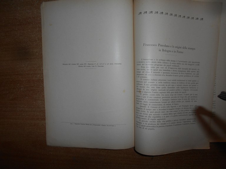 Francesco Puteolano e le origini della stampa in Bologna e …