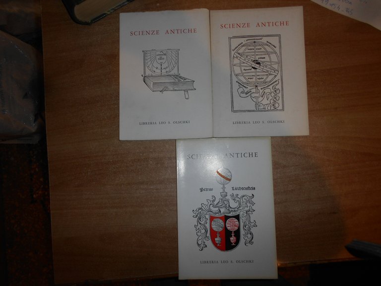 3 cataloghi SCIENZE ANTICHE. Libreria LEO S. OLSCHKI n° 145/154/149