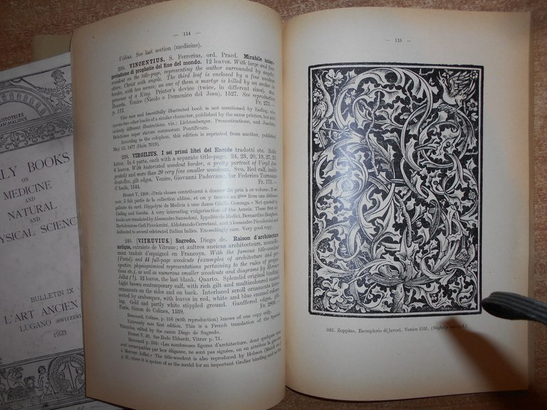 2 cataloghi (Bulletin) XVII/IX. INCUNABOLA...EARLY BOOKS on...L' Art Ancien 1923