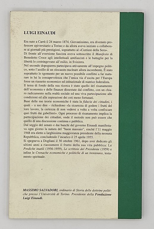 Luigi Einaudi. Dallo stato nazionale sovrano alla federazione dei popoli …