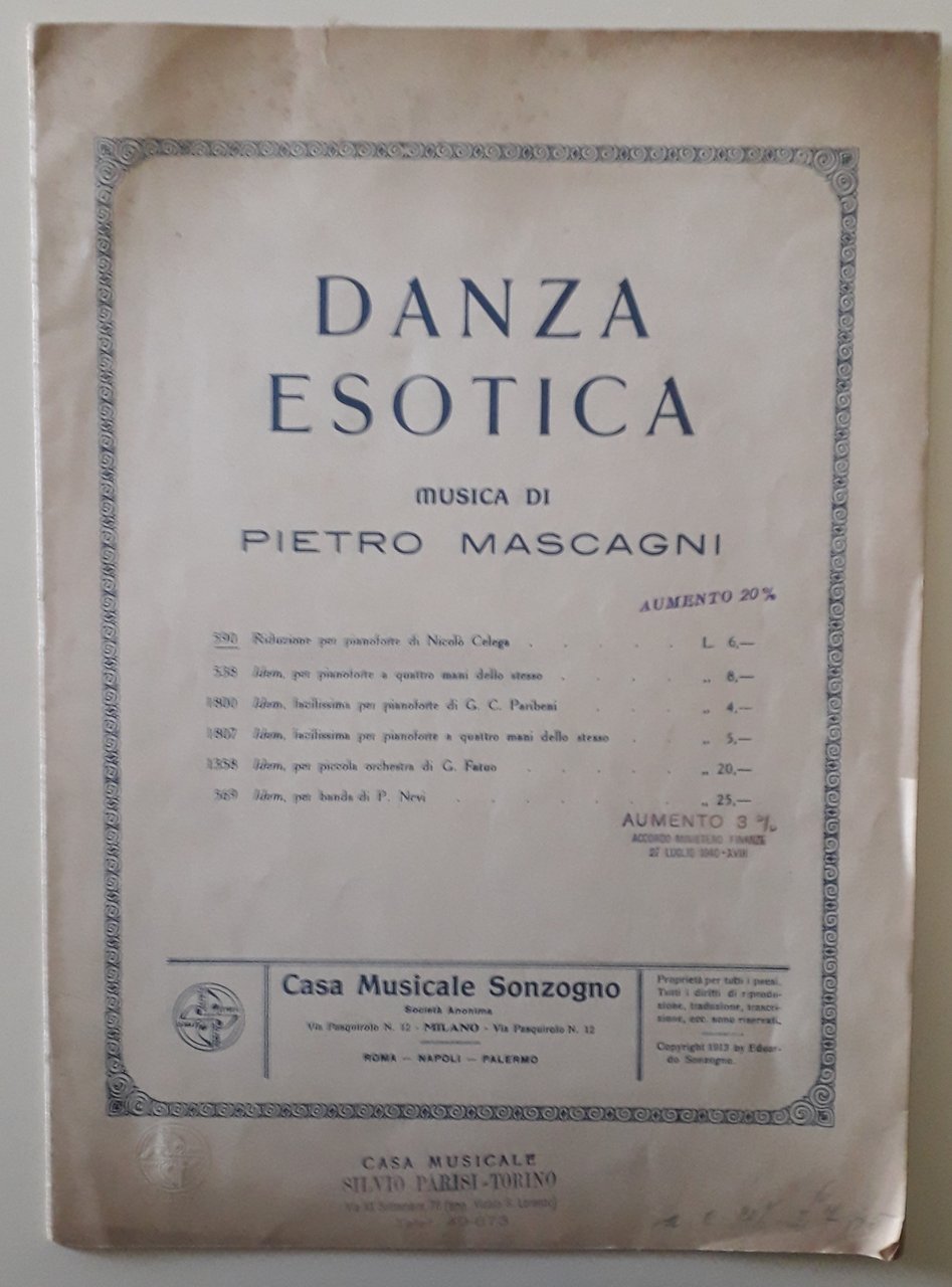 Danza esotica per pianoforte