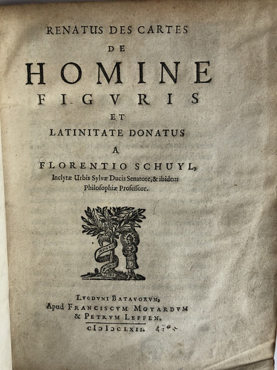 DE HOMINE FIGURIS ET LATINITATE DONATUS A FLORENTIO SCHUYL