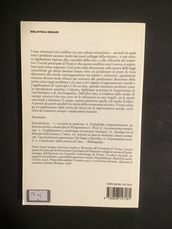 NEL CREPUSCOLO DELLA PROBABILITA'. LA MEDICINA TRA SCIENZA ED ETICA