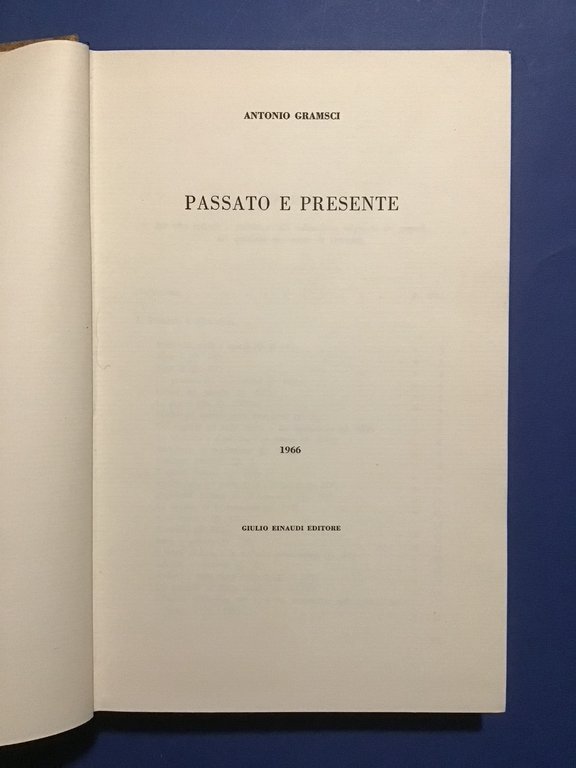 PASSATO E PRESENTE