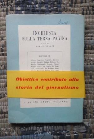 INCHIESTA SULLA TERZA PAGINA - QUADERNI DELLA RADIO - VOLUME …