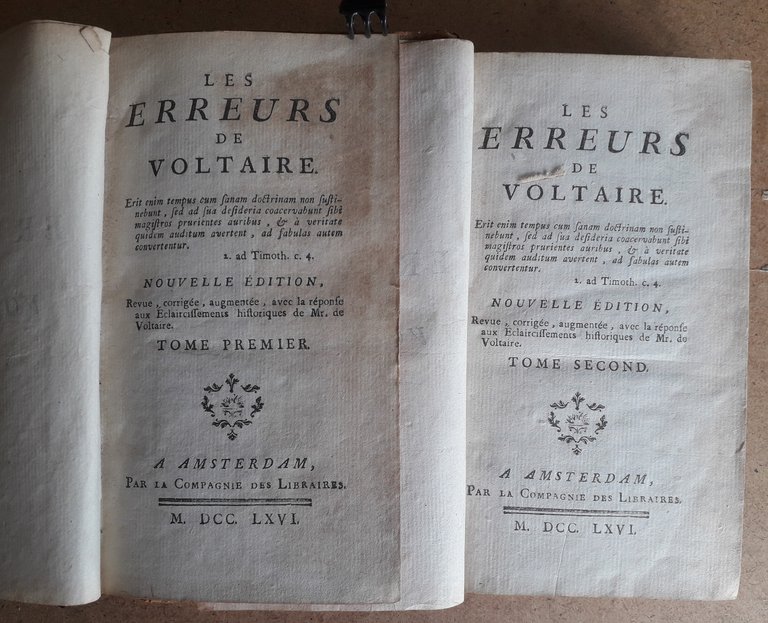 Les erreurs de Voltaire. Nouvelle édition, Revue, corrigée, augmentée, avec …