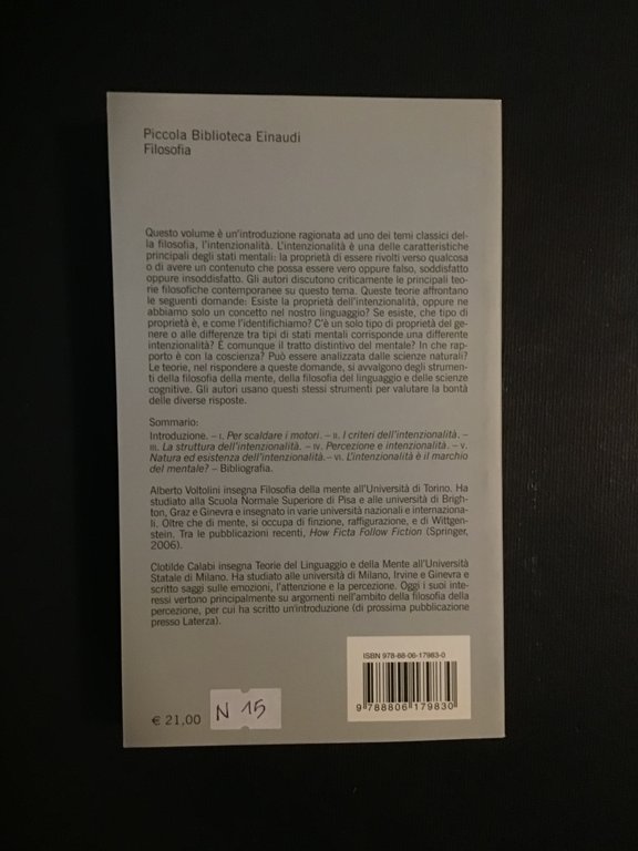 I PROBLEMI DELL'INTENZIONALITA'