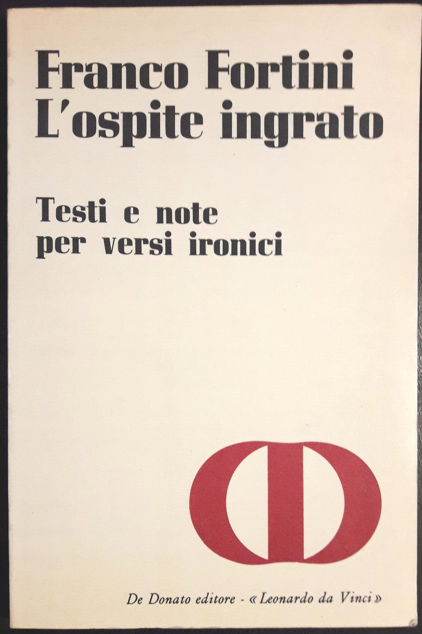 L'ospite ingrato. Testi e note per versi ironici