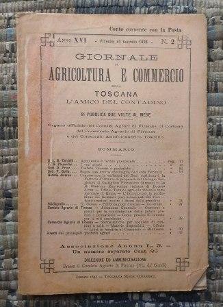 GIORNALE DI AGRICOLTURA E COMMERCIO DELLA TOSCANA L'AMICO DEL CONTADINO …