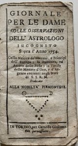 Giornale per le Dame colle osservazioni dell’Astrologo incognito sopra l’anno …