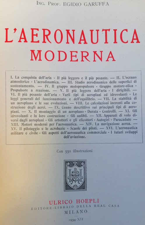 L' Aeronautica moderna.