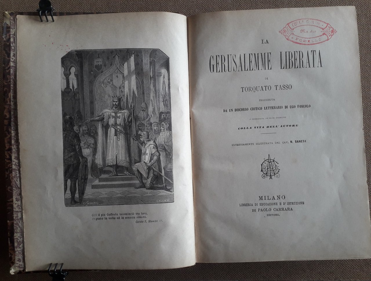 La Gerusalemme liberata preceduta da un discorso critico letterario di …