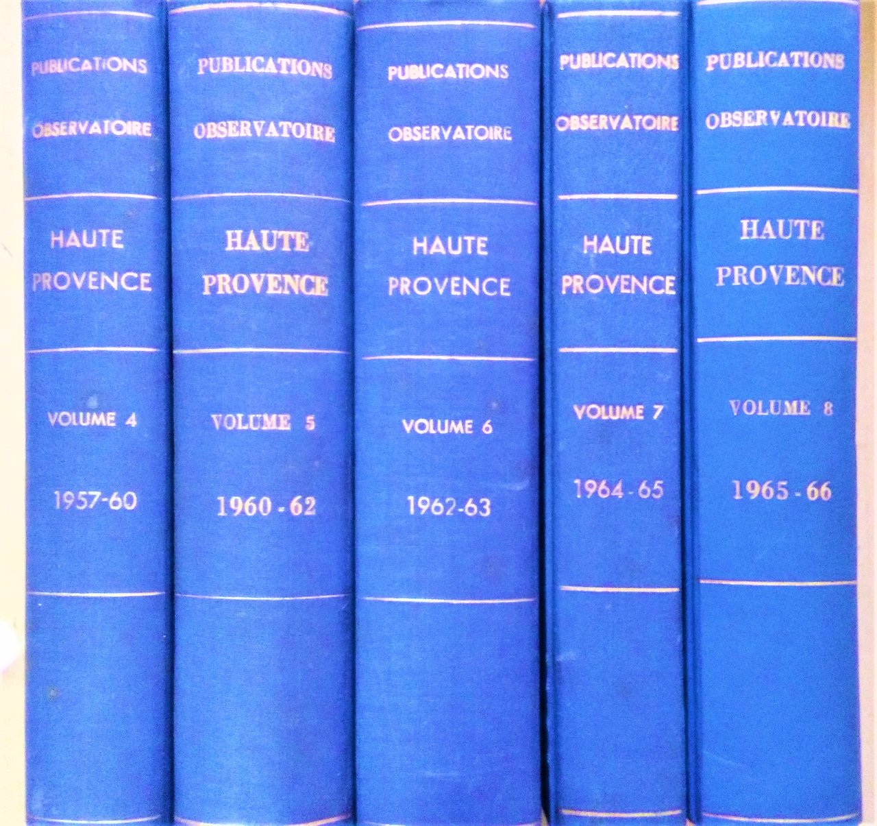 Publications de l'Observatoire de Haute Provence. Volume 4 - 5 …