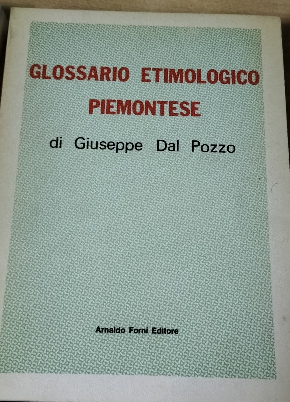 Glossario etimologico piemontese