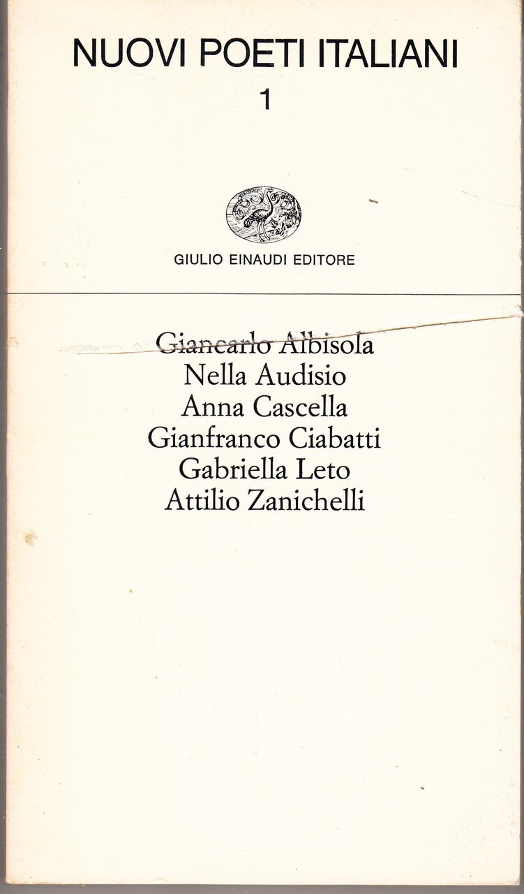 Nuovi poeti italiani 1. Giancarlo Albisola, Nella Audisio, Anna Cascella, …