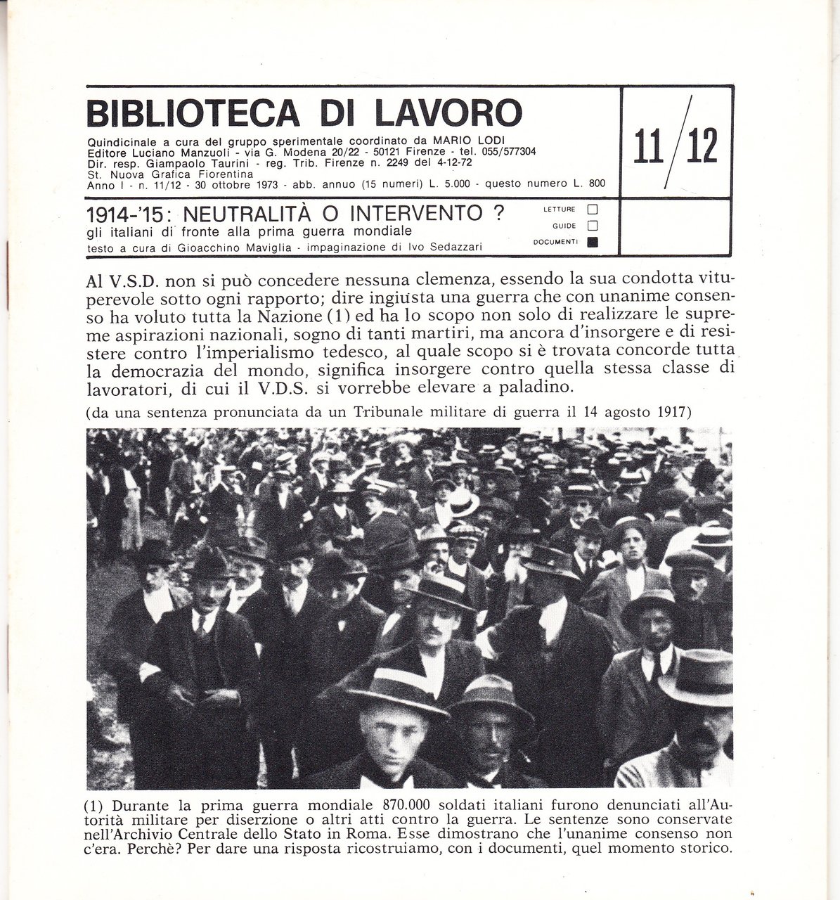 1914-'15: Neutralità o intervento? Gli italiani di fronte alla prima …