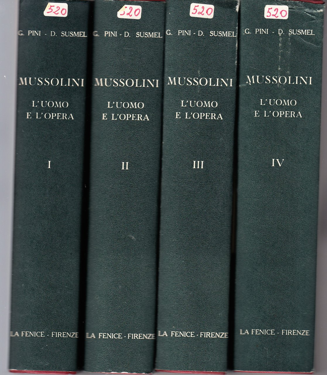 Mussolini. L'uomo e l'opera. 4 volumi. Vol.I:Dal socialismo al fascismo …