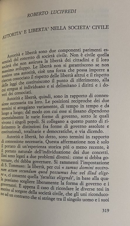 AUTORITÀ E LIBERTÀ NEL DIVENIRE DELLA STORIA. ATTI DEL CONVEGNO …