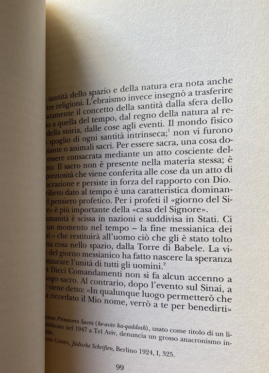 IL SABATO. IL SUO SIGNIFICATO PER L'UOMO MODERNO