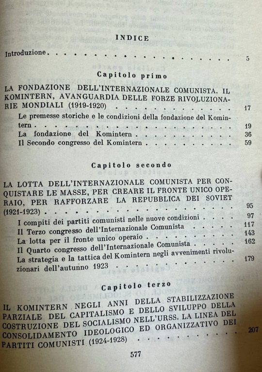 STORIA DELL'INTERNAZIONALE COMUNISTA