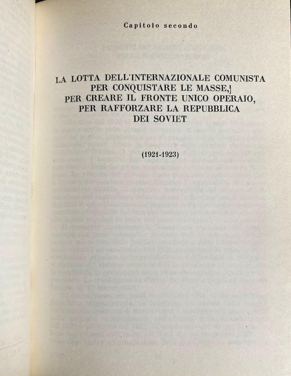 STORIA DELL'INTERNAZIONALE COMUNISTA