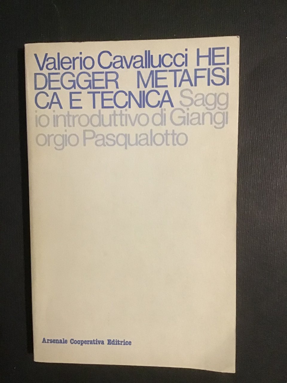 HEIDEGGER TRA METAFISICA E TECNICA