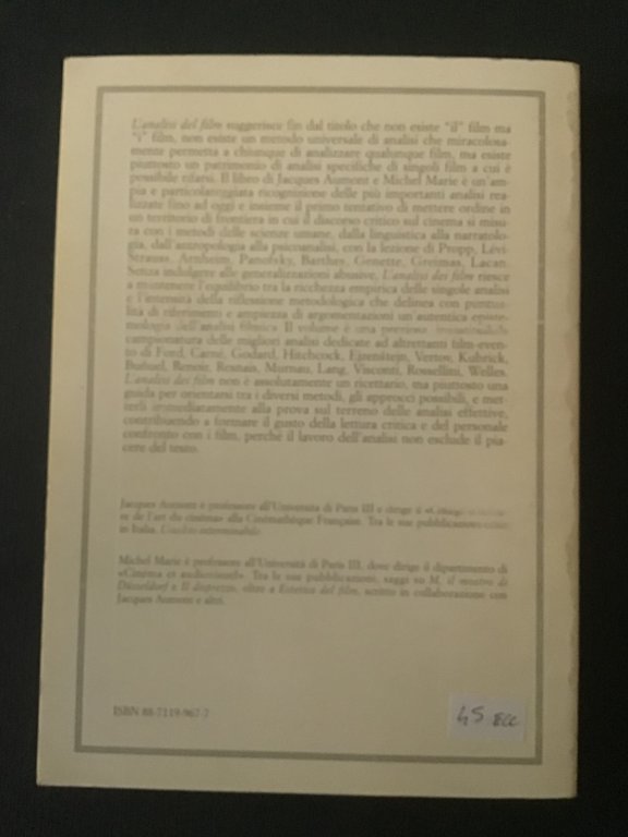 L'ANALISI DEI FILM