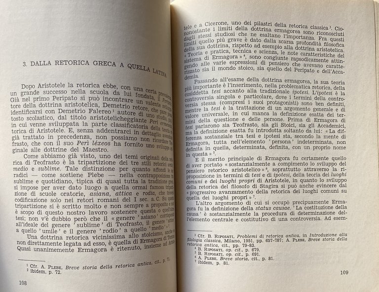 POETICA E RETORICA DA OMERO A PLOTINO. (CON ANTOLOGIA DI …