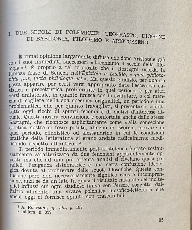 POETICA E RETORICA DA OMERO A PLOTINO. (CON ANTOLOGIA DI …