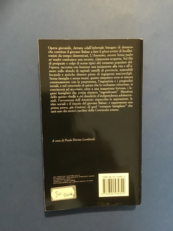 L'ANONIMO OVVERO SENZA PADRE NE' MADRE