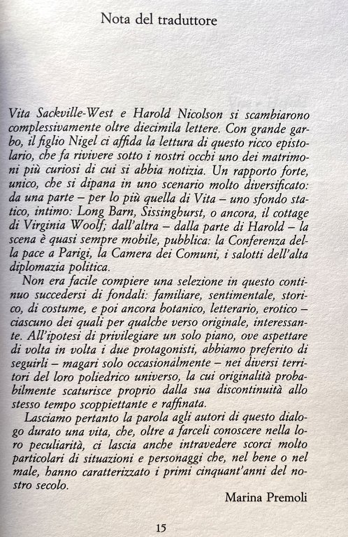 VITA E HAROLD, LETTERE DI VITA SACKVILLE-WEST E HAROLD NICOLSON …