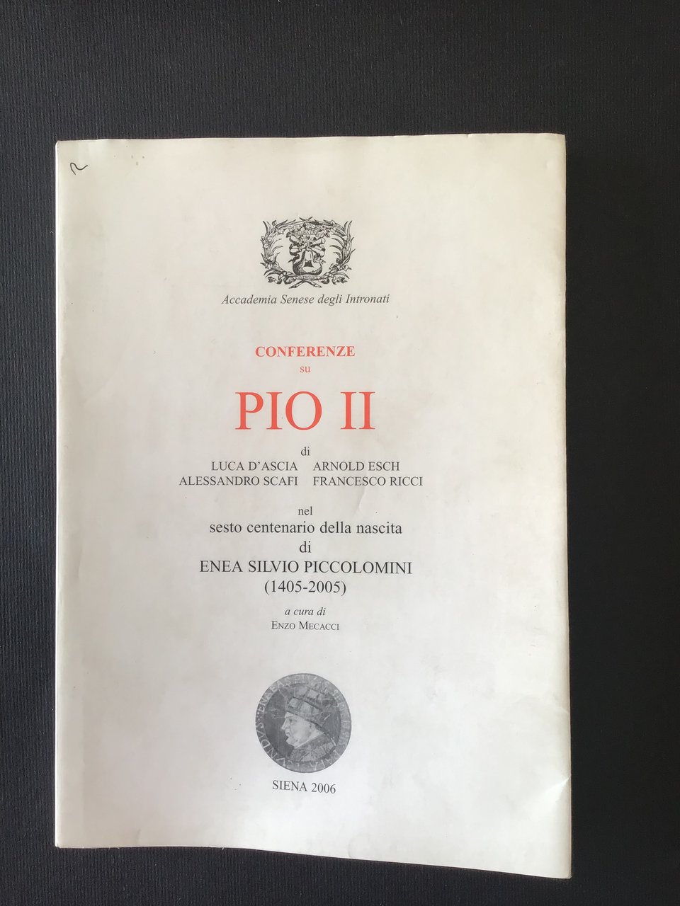 CONFERENZE SU PIO II