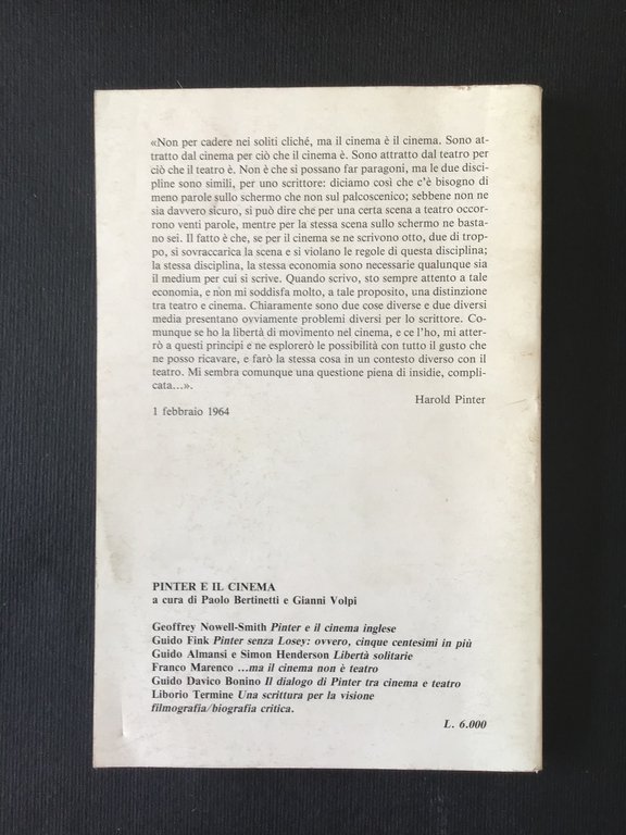 PINTER E IL CINEMA