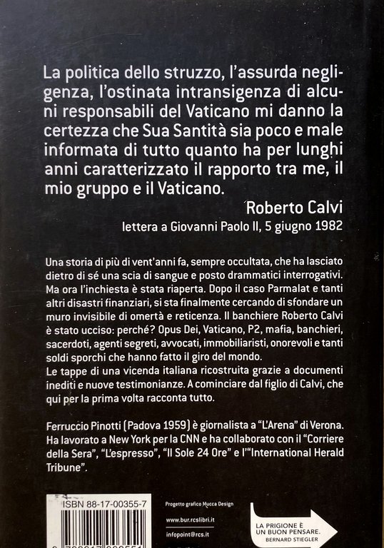 POTERI FORTI. La morte di Calvi e lo scandalo dell'Ambrosiano. …