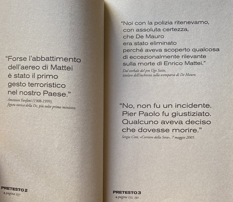 PROFONDO NERO. MATTEI, DE MAURO, PASOLINI. UN'UNICA PISTA ALL'ORIGINE DELLE …